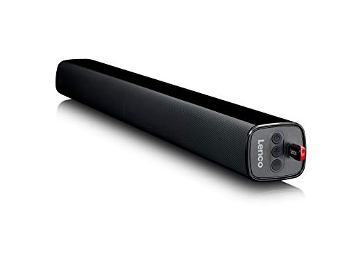 Lenco SB-080 Bluetooth Soundbar - Bluetooth 5.0 - Mit HDMI ARC - AUX-IN - RCA-Eingang - 2 x 20 + 40 Watt RMS - integrierter Subwoofer - Mit Wandhalterung - Schwarz SB-080 Soundbar von Lenco