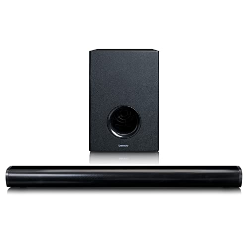 Lenco SBW-801 - Bluetooth Soundbar mit externem Subwoofer - 2 x 20 + 30 Watt RMS - DSP - HDMI (ARC) - Line-In - USB - AUX Eingang - Schwarz, SBW-801BK von Lenco