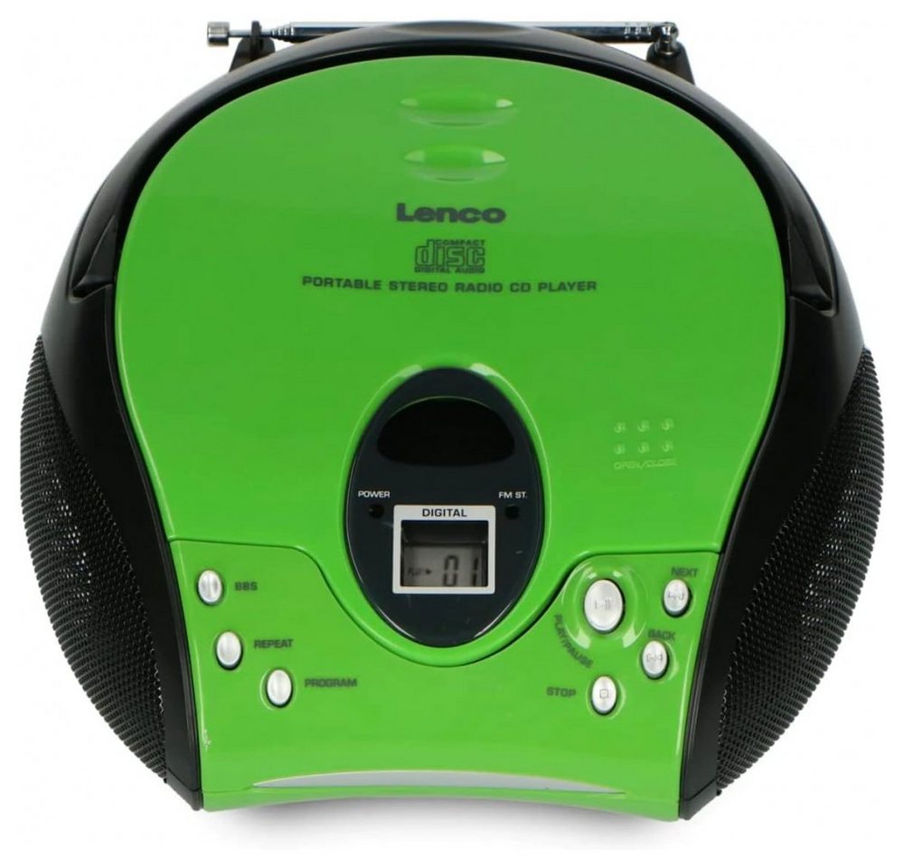 Lenco SCD-24 - CD/Radio-System - grün/schwarz CD-Radiorecorder von Lenco