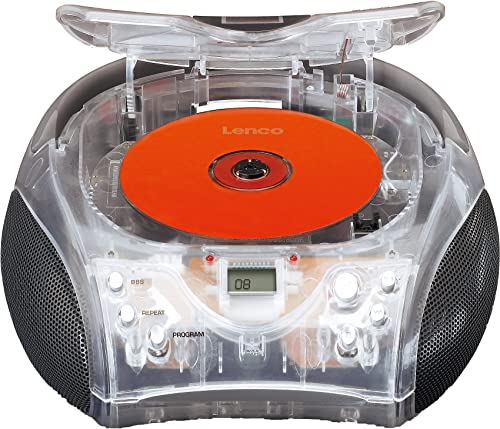 Lenco SCD-24 - CD-Player für Kinder - CD-Radio - Stereoanlage - Boombox - UKW Radiotuner - Titel Speicher - 2 x 1,5 W RMS-Leistung - Netz- und Batteriebetrieb - Transparent, SCD-24TR Lenco SCD-24 - CD-Player für Kinder - CD-Radio - Stereoanlage - Boombox - UKW Radiotuner - Titel Speicher - 2 x 1,5 W RMS-Leistung - Netz- und Batteriebetrieb - Transparent, SCD-24TR von Lenco