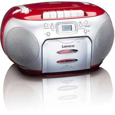 Lenco SCD-420RD CD-Radio mit Kassette, Rot von Lenco