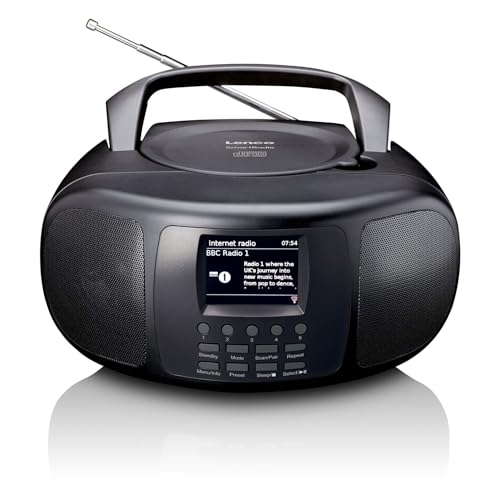 Lenco SCD-6000BK Tragbares Internetradio mit DAB+/FM, Bluetooth, CD-Player und 2,4-Zoll TFT-LCD-Farbdisplay, Dualband-WLAN, Stereo-Sound - schwarz Lenco SCD-6000BK Tragbares Internetradio mit DAB+/FM, Bluetooth, CD-Player und 2,4-Zoll TFT-LCD-Farbdisplay, Dualband-WLAN, Stereo-Sound - schwarz von Lenco