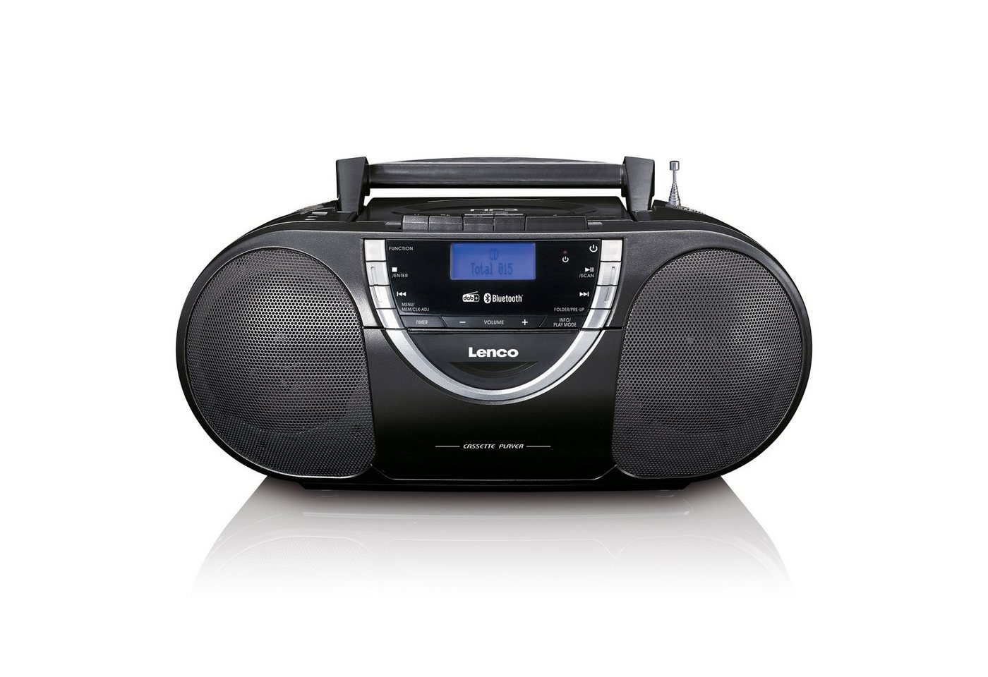 Lenco SCD-6900BK Digitalradio (DAB) (DAB+,FM, 8 W, Mobil mit Bluetooth®, MP3/CD-Player, USB & AUX-In mit 4x Lautsprecher) von Lenco