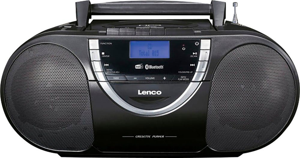 Lenco SCD-6900BK - Tragbarer Radio-CD-Player mit DAB+, BT und Kassette CD-Radiorecorder (Digitalradio (DAB) von Lenco