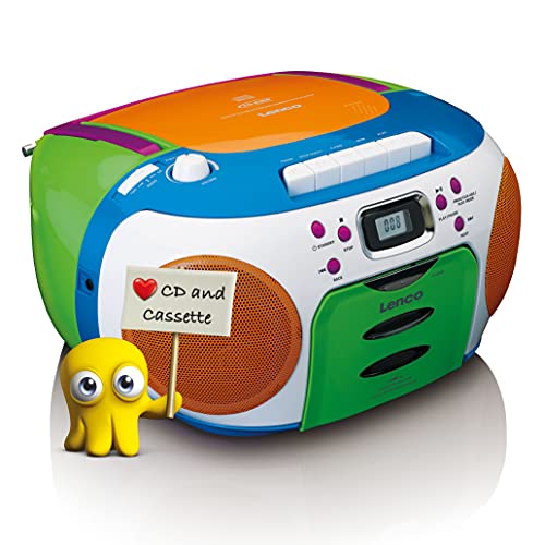 Lenco SCD-971 -Kinderradio - Kassettenradio mit CD - CD-Radio - Kassettenspieler - Stereo-Lautsprecher - Kopfhöreranschluss - Titelspeicher - Mehrfarbig, Bunt Lenco SCD-971 -Kinderradio - Kassettenradio mit CD - CD-Radio - Kassettenspieler - Stereo-Lautsprecher - Kopfhöreranschluss - Titelspeicher - Mehrfarbig, Bunt von Lenco