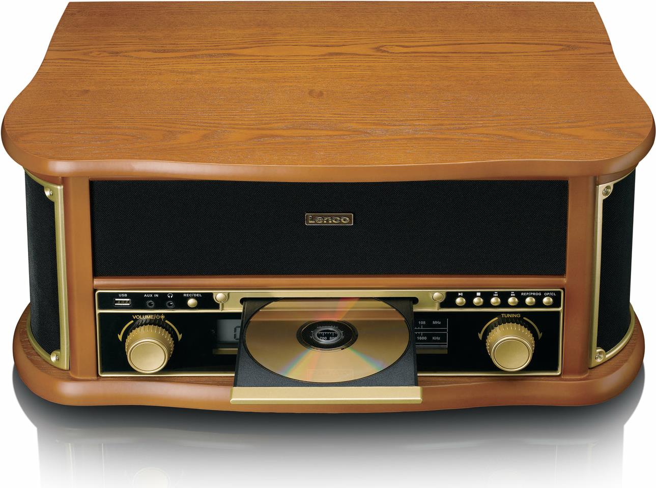Lenco TCD-2551WD Plattenspieler Audio-Plattenspieler mit Riemenantrieb Holz Automatisch (TCD-2551) von Lenco