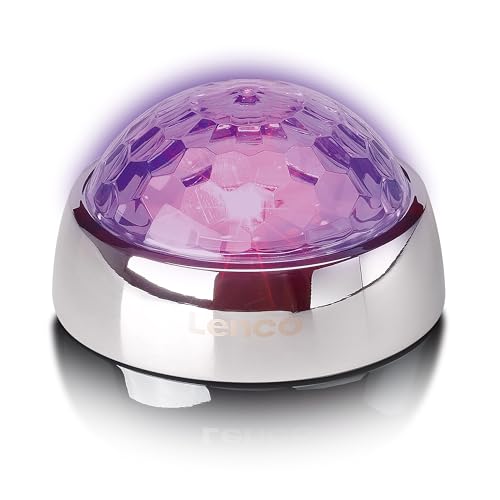 Lenco TTA-080SI - Schallplattengewicht - Auflagegewicht - Plattenspieler stabilisator mit RGB-Lichteffekten - 250g - mit Diskokugeleffekt - Silber von Lenco