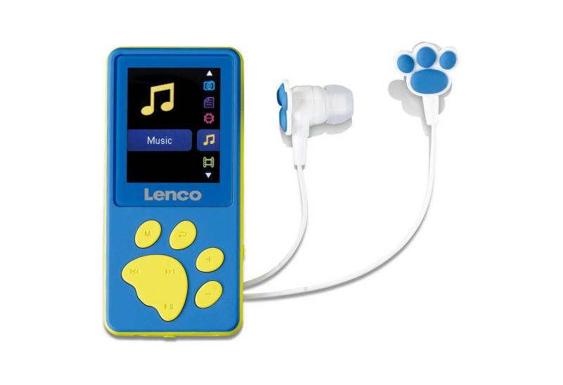 Lenco Xemio-560BU MP3-Player (Kinder Musikplayer mit 8GB Speicher inkl. Kopfhörer, in Blau & Rosa) von Lenco