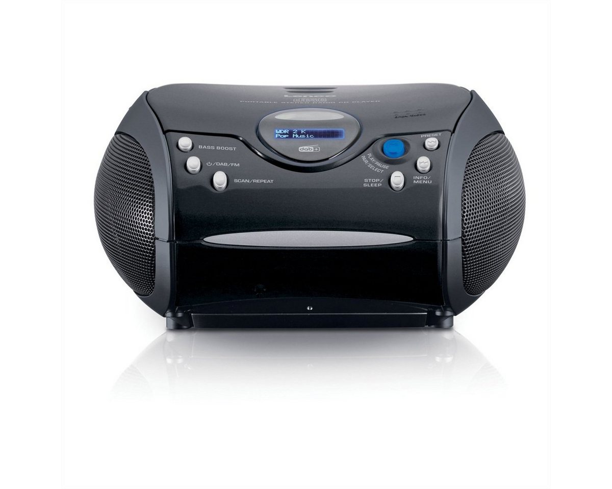 Lenco portabler CD Player SCD-24DAB BK MP4-Player (schwarz) von Lenco