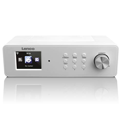 Lenco unterbaufähiges Internet Küchen Radio KCR-2014 (6,1 cm (2,4 Zoll) TFT Farbdisplay, PLL FM mit RDS, WLAN, Equalizer, DNLA/UPnP, Fernbedienung) von Lenco