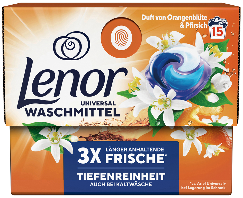 Lenor Waschmittel Pods Orangenblüte & Pfirsich, 15 WL von Lenor