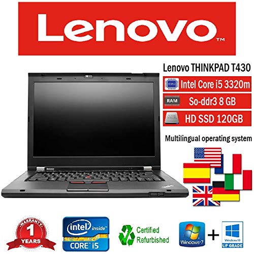 Ersatzteil generalüberholt Lenovo T430 Intel i5 3320 M/128GB SSD/DVD/Win 10 Pro (Refurbished zertifiziert) 8 GB Ram von Lenovo