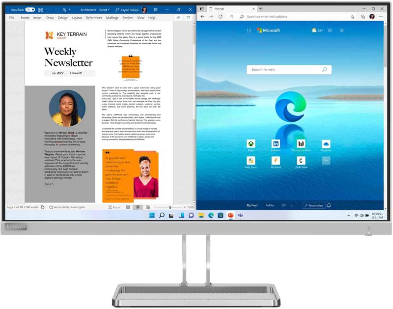 L27i-40 69 cm (27") TFT-Monitor mit LED-Technik cloud grey / E von Lenovo