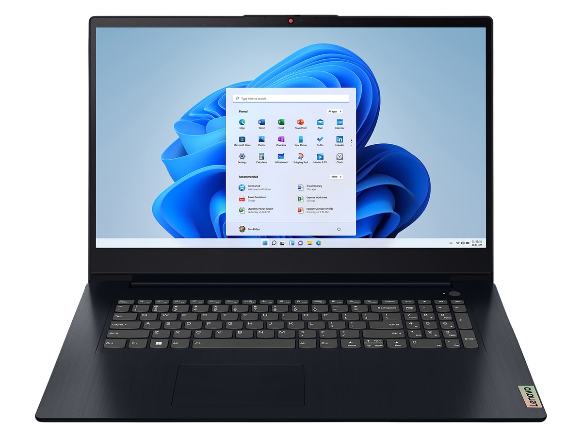 LENOVO Notebook Ideapad 3 17IAU7, 43,9cm (17,3"), WSXGA, Intel® Pentium® Gold 8505, 8 GB DDR4-SDRAM von Lenovo