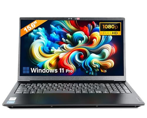 LENOVO - Schneller Laptop mit Intel Celeron N4500 2x2.80 GHz - 15,6 Zoll Full HD Notebook - 16GB DDR4 RAM - 512GB SSD - Webcam - Bluetooth - USB 3.2 - WLAN - inklusive Win 11 Pro + Greed Laptoptasche von Lenovo