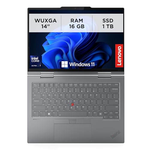 Lenovo - 14 Zoll Convertible Notebook ThinkPad X1 2-in-1 Gen 9, Laptop Windows 11 Pro, Intel Core Ultra 7 155U, RAM 16 GB LPDDR5X, SSD 1TB, Laptop mit Touchscreen Monitor WUXGA IPS 360° von Lenovo