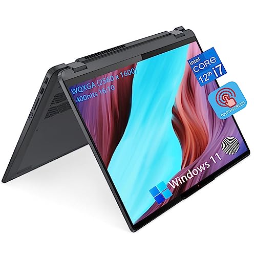 Lenovo 2023 Neuestes IdeaPad Flex 5 2-in-1 Laptop, 16 Zoll 2.5K WQXGA Touchscreen-Display, Intel Core i7-1255U Prozessor, 32 GB DDR4 RAM, 512 GB SSD, Intel Iris Xe Grafik, Webcam, Wi-Fi 6, Windows 11 von Lenovo