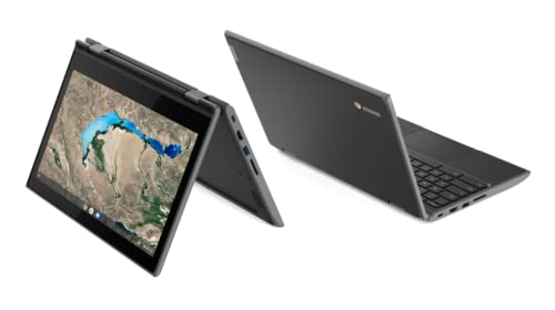 Lenovo 300e Chromebook 2nd Gen AST – umwandelbares Notebook mit Touchscreen 29,6 cm (11,6 Zoll) HD, 4 GB RAM, 32 GB SSD, AMD Radeon R4 Graphics, WLAN + Bluetooth, Chrome OS, Schwarz, spanische von Lenovo