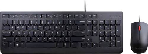 Lenovo 4X30L79883 Kabelgebunden Tastatur, Maus-Set Spritzwassergeschützt US-Englisch, QWERTY, Windo von Lenovo