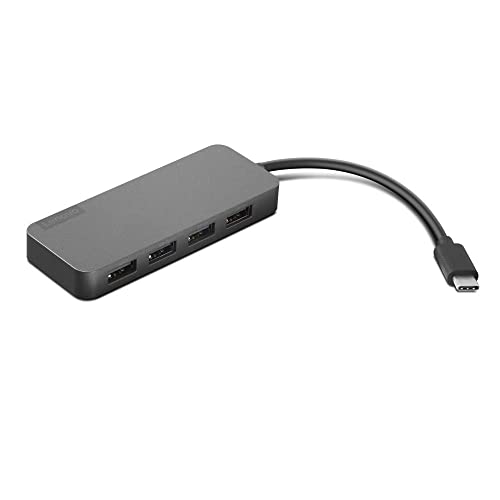 Lenovo [Adapter] 4-Port-USB-A-Hub mit USB-C-Stecker, Works with Chromebook (WWCB), schwarz von Lenovo