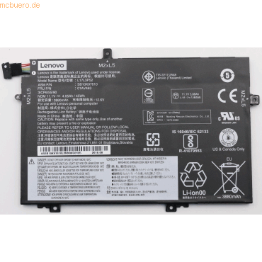 Lenovo Akku für Lenovo L17C3P52 Li-Pol 11,1 Volt 4120 mAh schwarz von Lenovo