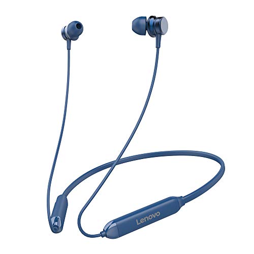 Lenovo Audio HE15 Wireless Earphones for Sports, 12 Hours Playtime, Bluetooth 5.0, Microphone, IPX5 Sweat and Water Resistant for Gym, Running, Yoga, Cycling, Blue von Lenovo