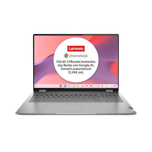 Lenovo Chromebook IdeaPad Flex 3 Convertible Laptop | 15.6" Full HD Display | Intel Celeron N4500 | 8GB RAM | 128GB eMMC | Intel UHD Grafik | ChromeOS | QWERTZ | grau | 3 Monate Premium Care von Lenovo