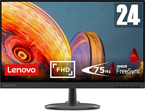 Lenovo D24-27 | 23,8" Full HD Monitor | 1920x1080 | 75Hz | 250 nits | 4ms Reaktionszeit | HDMI | VGA | AMD Radeon FreeSync | schwarz von Lenovo