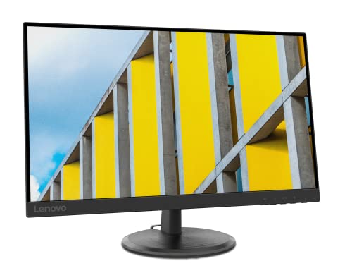 Lenovo D24-27 60,45 cm (23,8 Zoll, 1920x1080, Full HD, 75Hz, WideView, entspiegelt) Monitor (VGA, HDMI, 4ms Reaktionszeit, AMD Radeon FreeSync) schwarz von Lenovo