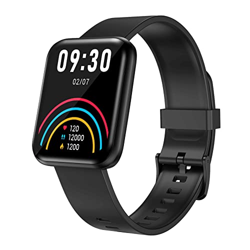 Lenovo E1 Max Smartwatch mit Temperaturmonitor, Sauerstoffmonitor, Blutdruck und Sport-App, geeignet für Android und iOS, mit Apple Health, Schwarz, 240 x 280 mm, Modern von Lenovo