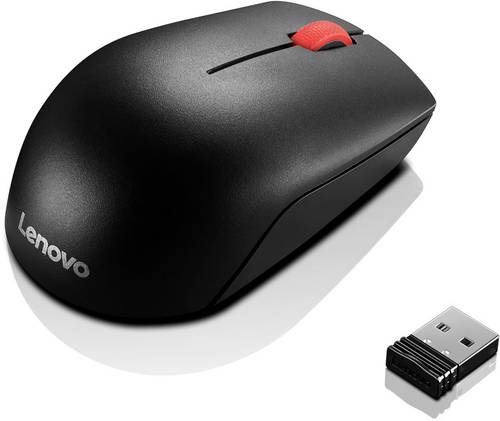 Lenovo Essential Maus Funk Optisch Schwarz 3 Tasten 1000 dpi von Lenovo