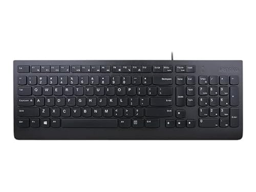 Lenovo Essentiale Tastatur mit Kabel, Schwarz/FR von Lenovo