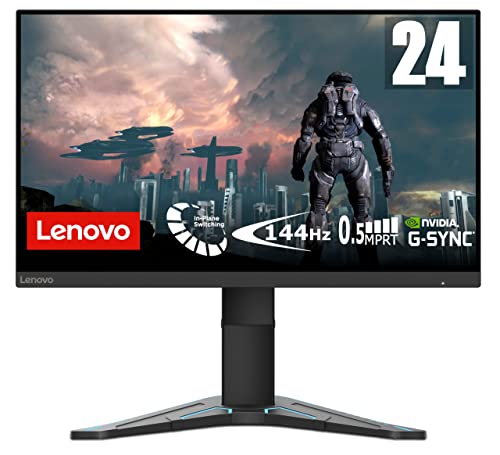 Lenovo G24-20 | 23,8" Full HD Gaming Monitor | 1920x1080 | 144Hz | 350 nits | 1ms Reaktionszeit | HDMI | DisplayPort | AMD Radeon FreeSync | schwarz von Lenovo