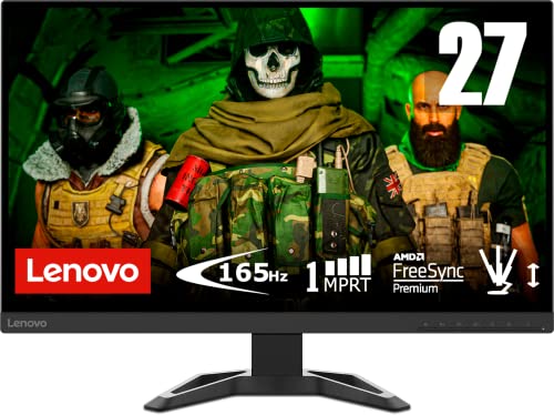 Lenovo G27-37 | 27" Full HD Gaming Monitor | 1920x1080 | 165Hz | 1ms Reaktionszeit | HDMI | DisplayPort | AMD Radeon | FreeSync | schwarz von Lenovo