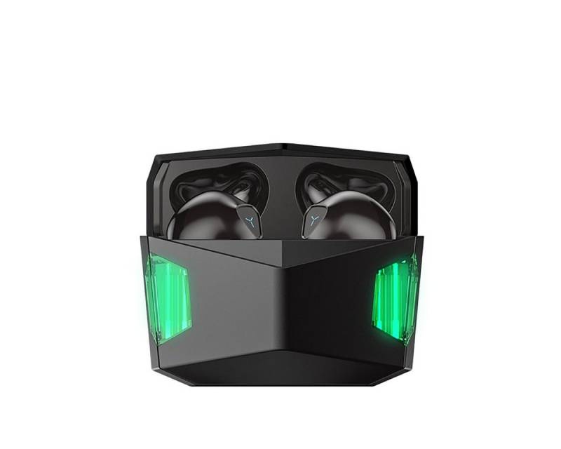 Lenovo GM5 mit Touch-Steuerung Bluetooth-Kopfhörer (True Wireless, Siri, Google Assistant, Bluetooth 5.0, kabellos, Gaming Ohrhörer mit 300 mAh Kopfhörer-Ladehülle - Schwarz) von Lenovo
