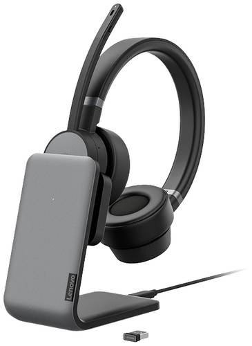 Lenovo Go Wireless On Ear Headset Bluetooth® Stereo Grau Noise Cancelling Lautstärkeregelung, Mikr von Lenovo