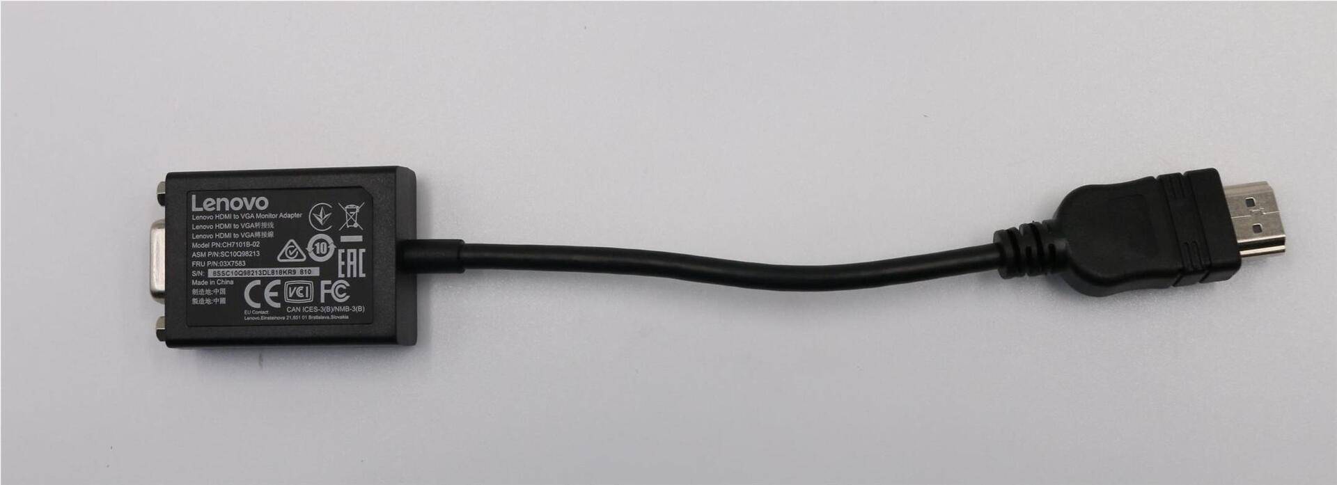 Lenovo HDMI to VGA Adapter (FRU03X7583) von Lenovo