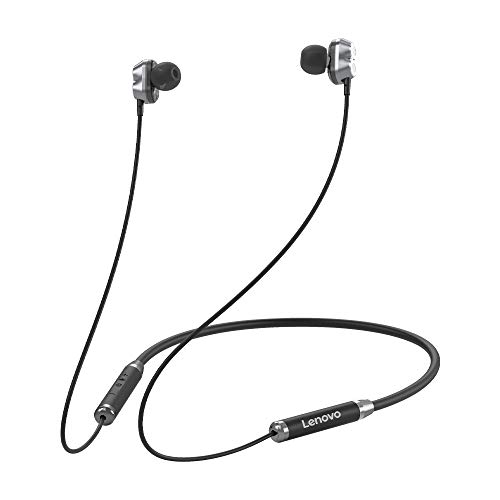 Lenovo HE08 Moving-Coil wireless headphones Bluetooth in-ear black von Lenovo