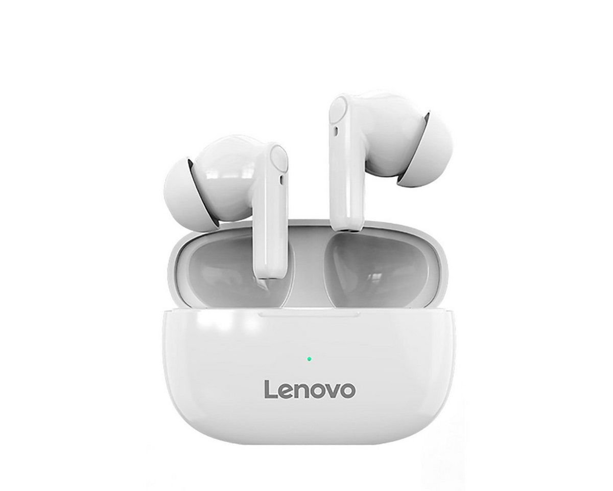 Lenovo HT05 mit Touch-Steuerung Bluetooth-Kopfhörer (True Wireless, Siri, Google Assistant, Bluetooth 5.0, kabellos, mit Touch-Steuerung und 250 mAh Kopfhörer-Ladehülle - Weiß) von Lenovo