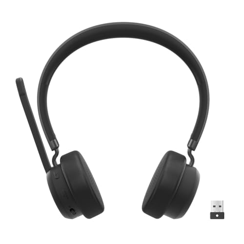 Lenovo - Headset - On-Ear - Bluetooth - kabellos - Adapter USB-A via Bluetooth - Schwarz - Zertifiziert für Microsoft Teams Lenovo - Headset - On-Ear - Bluetooth - kabellos - Adapter USB-A via Bluetooth - Schwarz - Zertifiziert für Microsoft Teams von Lenovo