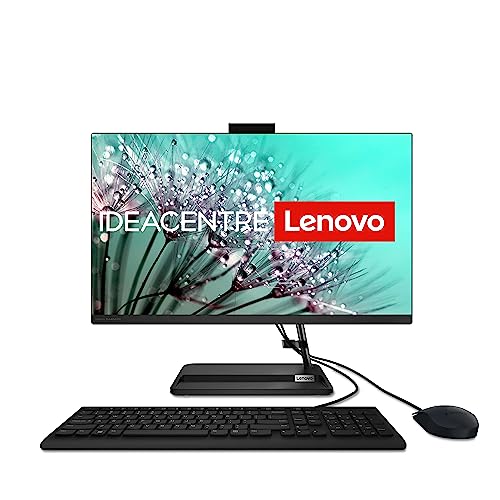 Lenovo IdeaCentre 3 All in One | 23,8" Full HD Display | AMD Ryzen 7 7730U | 16GB RAM | 1TB SSD | AMD Radeon Grafik | Win11 Home | QWERTZ | schwarz | inkl. Tastatur & Maus | 3 Monate Premium Care von Lenovo