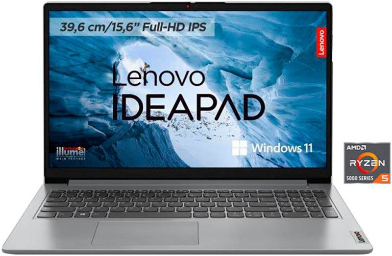 Lenovo IdeaPad 1 15ALC7 Notebook (39,6 cm/15,6 Zoll, AMD Ryzen 5 5500U, Radeon, 512 GB SSD, 8 GB RAM, Windows 11 Home) von Lenovo