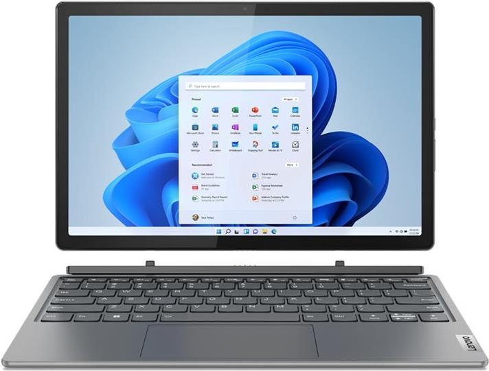 Lenovo IdeaPad Duet 5 12IRU8 83B3 - Tablet - mit abnehmbarer Tastatur - Intel Core i7 1355U / 1.7 GHz - Win 11 Home - Intel Iris Xe Grafikkarte - 16 GB RAM - 512 GB SSD NVMe - 31.5 cm (12.4") LTPS Touchscreen 2560 x 1600 (2,5 k) - 802.11a/b/g/n/ac/ax (Wi- (83B30039GE) von Lenovo
