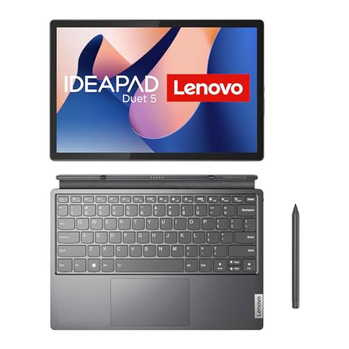 Lenovo IdeaPad Duet 5i 2-in-1 Tablet | 12,4" 2.5K Touch Display | Intel Core i7-1355U | 16GB RAM | 512GB SSD | Intel Iris Xe Grafik | Win11 Home | QWERTZ | grau | inkl. Lenovo Digital Pen 3 von Lenovo