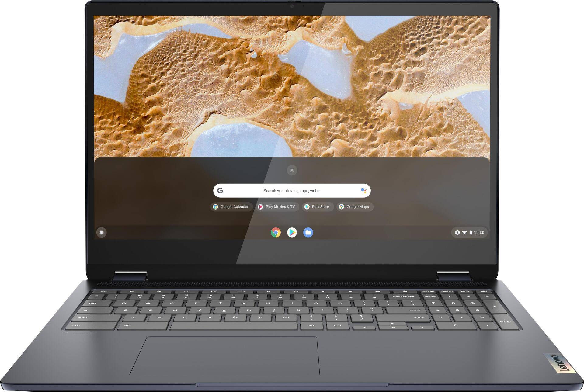 Lenovo IdeaPad Flex 3 Chrome 15IJL7 82T3 - Flip-Design - Intel Pentium Silver N6000 / 1.1 GHz - Chrome OS - UHD Graphics - 8 GB RAM - 128 GB eMMC - 39.6 cm (15.6) IPS Touchscreen 1920 x 1080 (Full HD) - Wi-Fi 6 - Abgrundblau - kbd: Deutsch - mit 3 Monate (82T3001QGE) von Lenovo