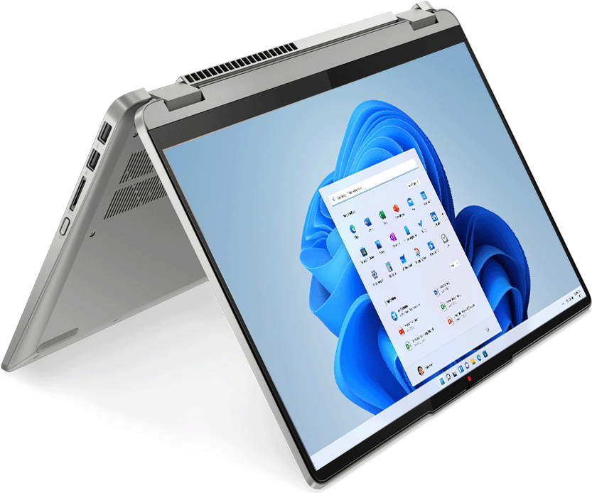 Lenovo IdeaPad Flex 5 14ALC7 82R9 - Flip-Design - AMD Ryzen 7 5700U / 1.8 GHz - Win 11 Home - Radeon Graphics - 16 GB RAM - 512 GB SSD NVMe - 35.6 cm (14) IPS Touchscreen 1920 x 1200 - Wi-Fi 6 - Cloud Gray - kbd: Deutsch - mit 3 Monate Lenovo Premium Care von Lenovo