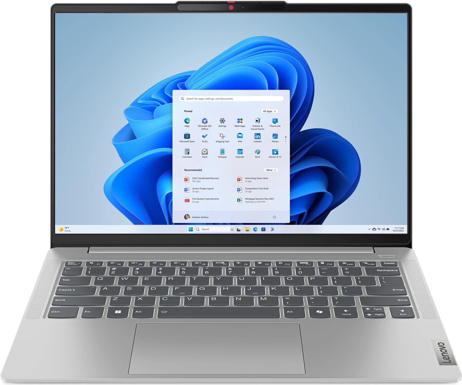 Lenovo IdeaPad Slim 5 14AHP9 83DB - AMD Ryzen 5 8645HS / 4.3 GHz - Win 11 Home - Radeon 760M - 16 GB RAM - 512 GB SSD NVMe - 35.6 cm (14) OLED 1920 x 1200 - Wi-Fi 6E - Cloud Gray - kbd: Deutsch - mit 3 Monate Lenovo Premium Care (83DB000WGE) von Lenovo