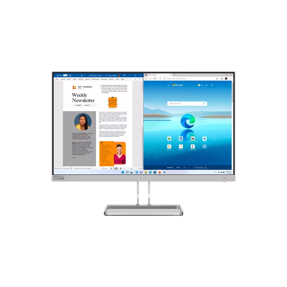 Lenovo L27i-40 Full HD - IPS Panel, 100Hz, HDMI, VGA, Speaker von Lenovo