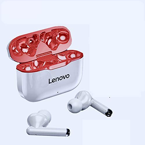 Lenovo LP1 TWS Bluetooth 5.0 Kopfhörer für PC, Android, iPad, iPhoneiOS Dual Stereo, Noise Cancelling, HiFi Bass (Rot) von Lenovo