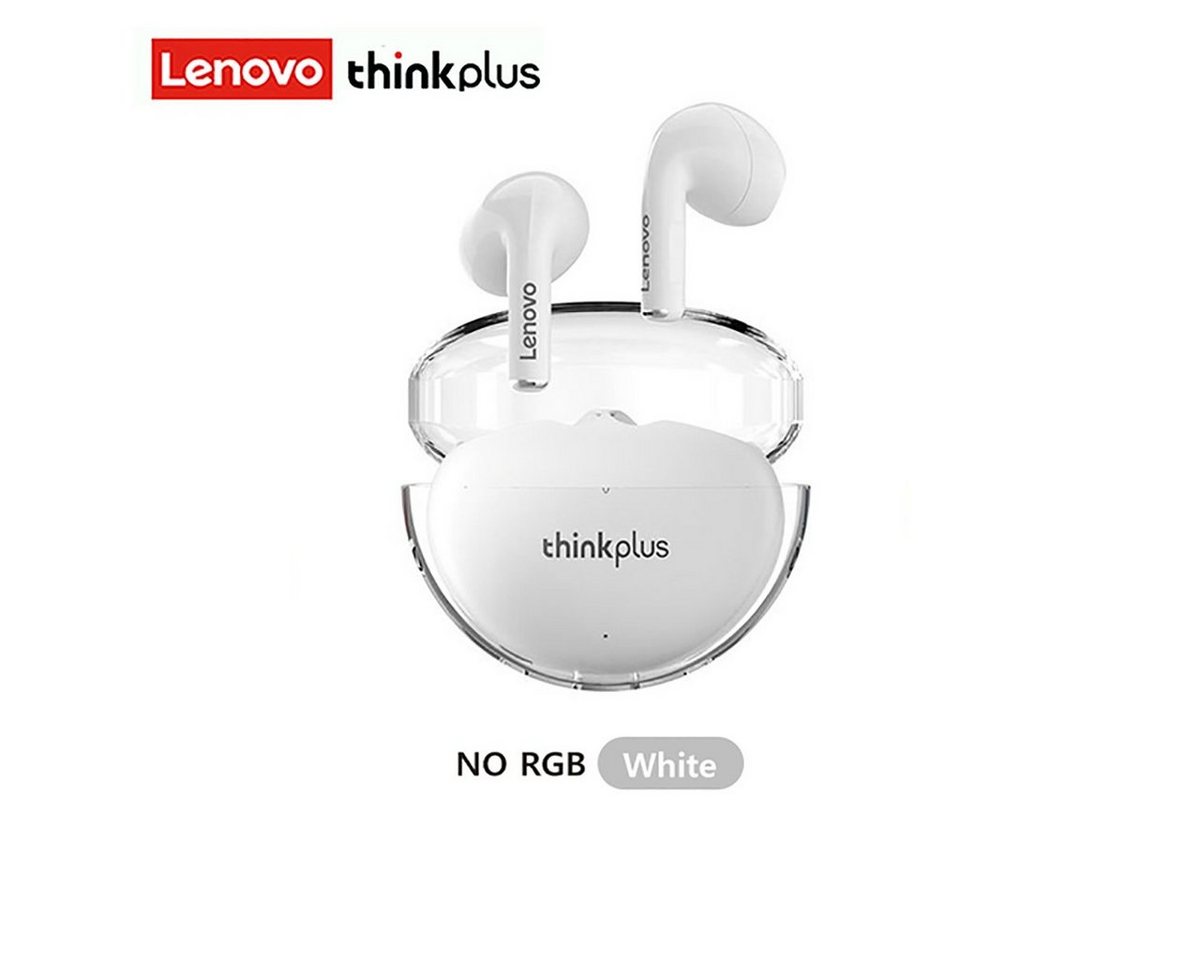 Lenovo LP80 Pro mit Touch-Steuerung Bluetooth-Kopfhörer (True Wireless, Siri, Google Assistant, Bluetooth 5.3, kabellos, Stereo-Ohrhörer mit 280 mAh Kopfhörer-Ladehülle - Weiß) von Lenovo